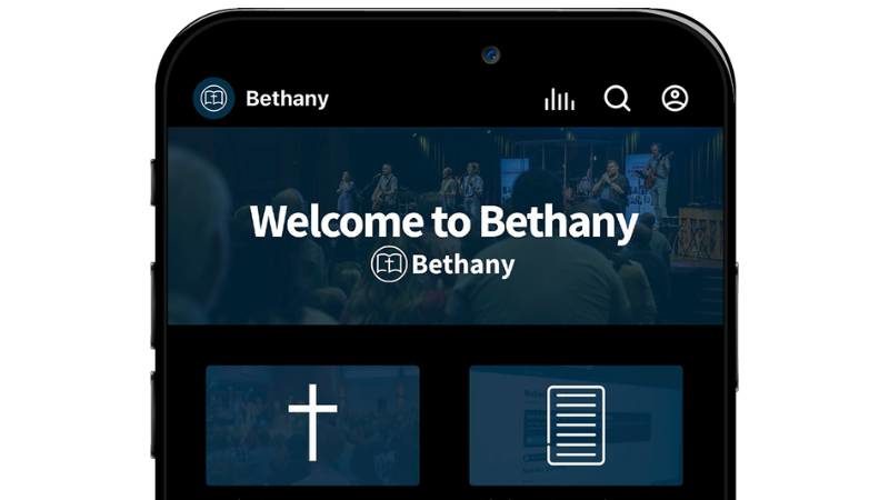 App Mockup - Welcome to Bethany